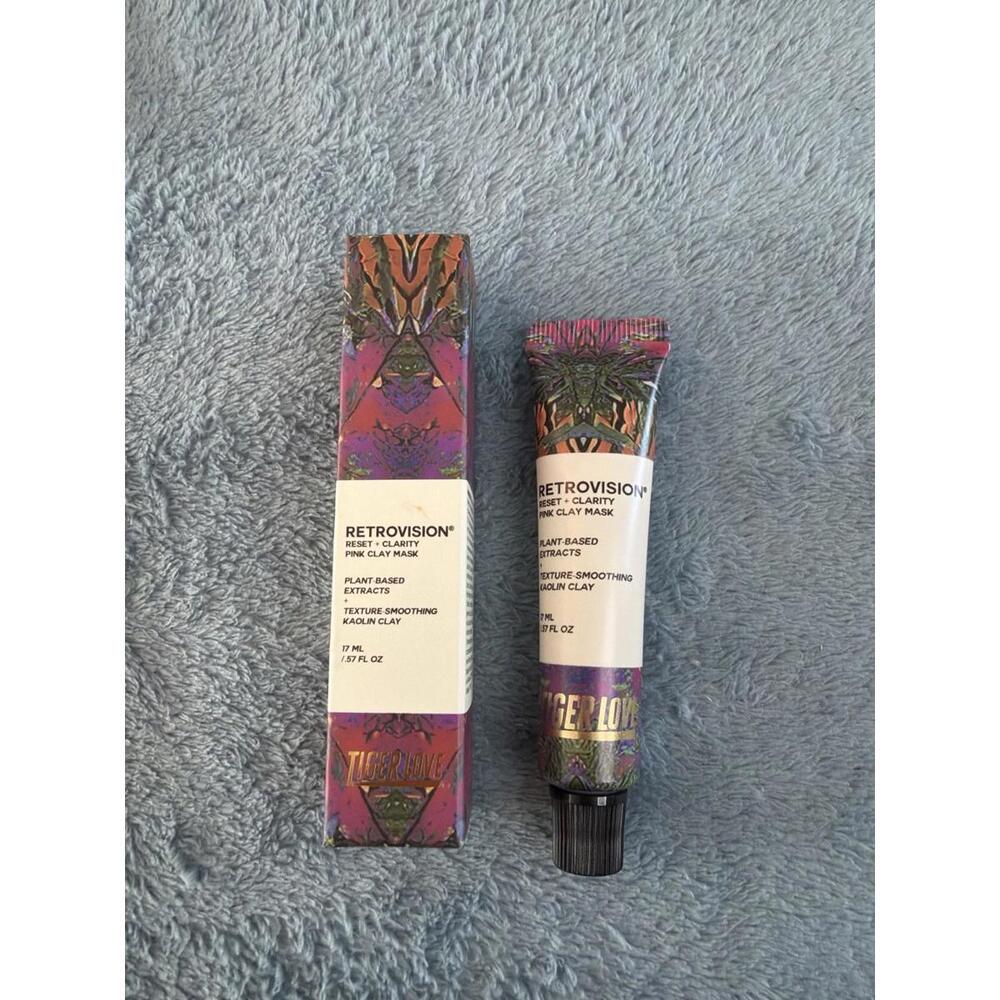 Retrovision Reset + Clarity Pink Clay Mask Tiger Love Kaolin Facial Mask 17ml